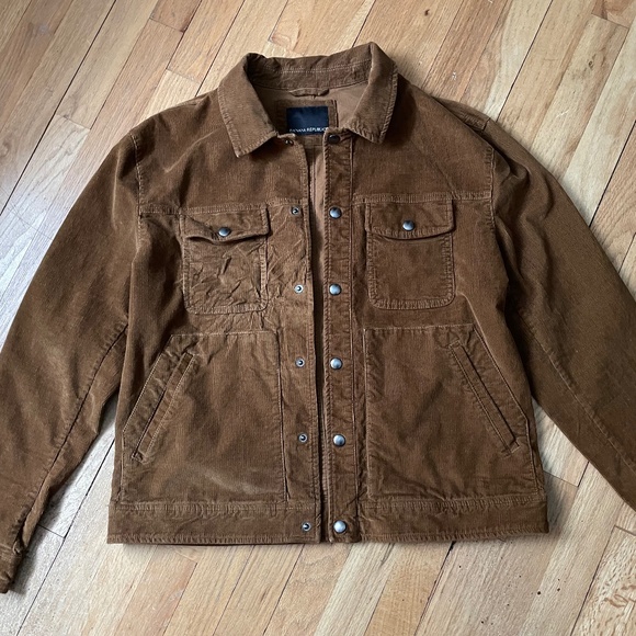 Banana Republic Other - Banana Republic Men’s Brown Corduroy Trucker Jacket Sz L